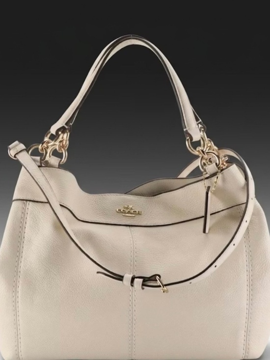 Coach Handbags - Coach Small Lexy Satchel F23537 in Chalk Pebbled Leather
